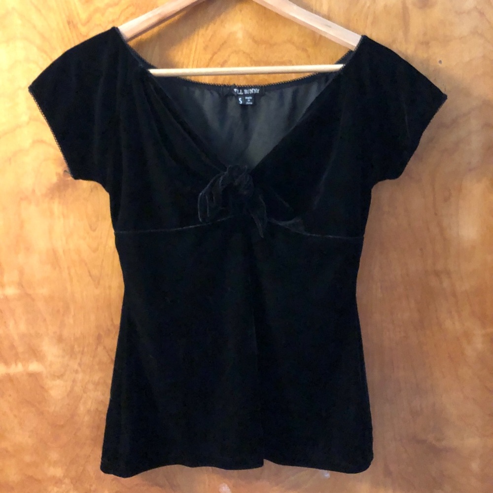 Small New Hell Bunny Black Velvet Pinup Rockabilly Retro Goth Top Hot Topic - Picture 2 of 3